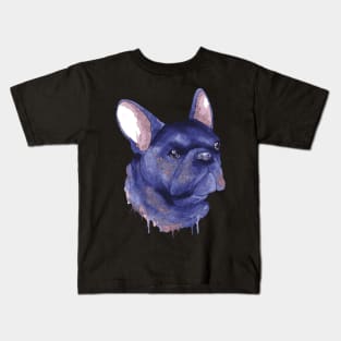 Watercolours French Bulldog Puppy Dog lover Kids T-Shirt